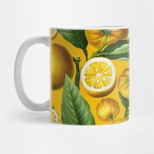 Lemon and Leaf Pattern Mug